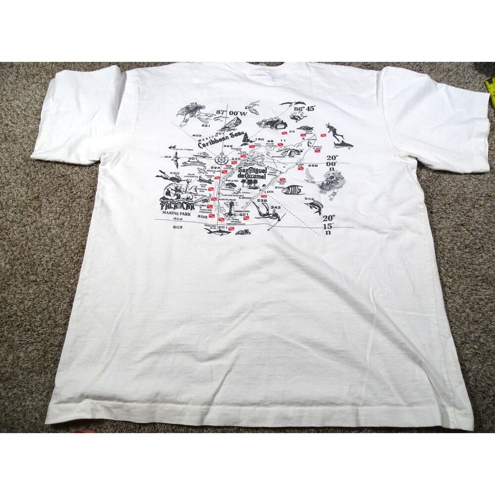 Vintage Cozumel Scuba Diving Shirt XL Pancho Mexico Scuba Club Graphic Tee